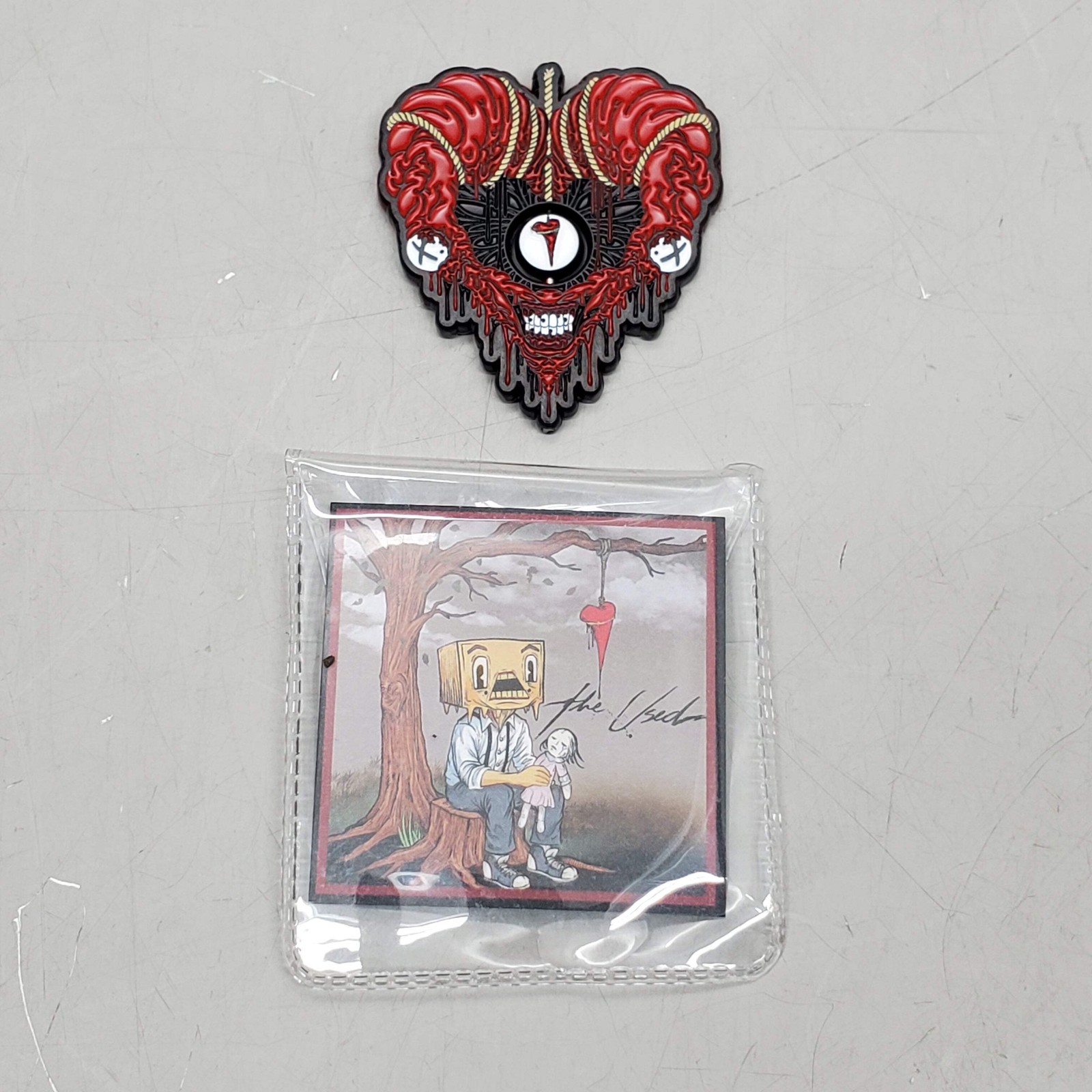 THE USED (2 Pack) In Life and Death Heart Medallion Collector Coin 2" Red / Whit