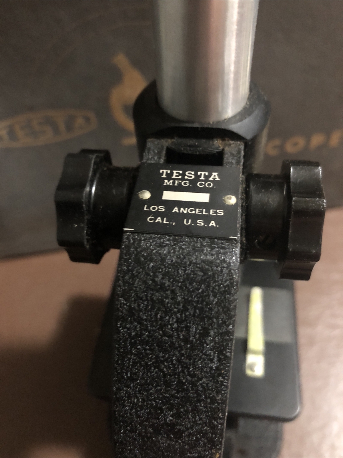 Stunning Antique Testa Microscope With All The Accessories In Original Box