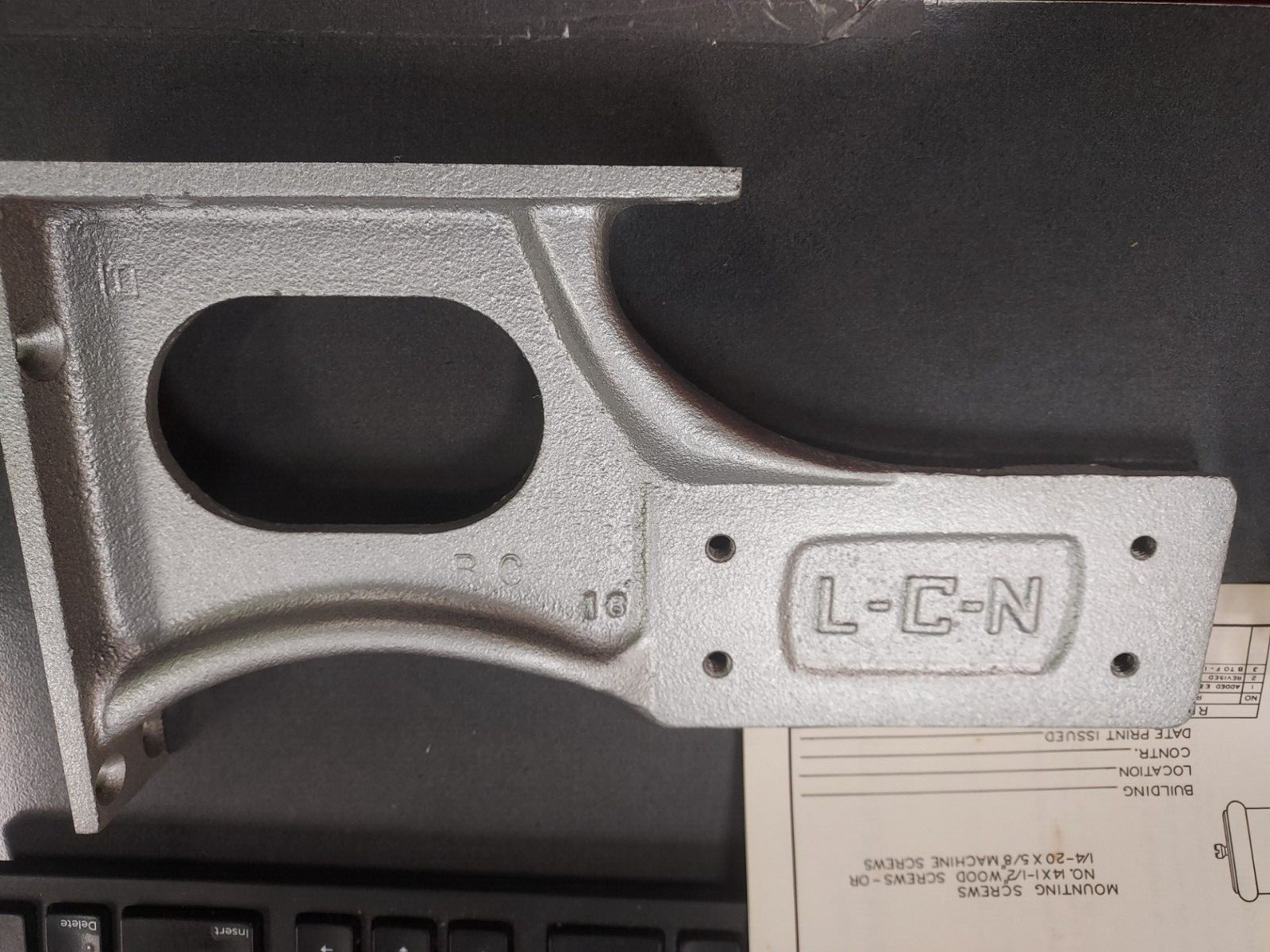LCN-16 Closer Bracket Aluminum Finish Closer USA Made