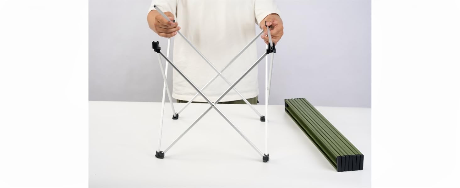 Camping Side Table, Ultralight Aluminum Folding Table, Small Compact Portable