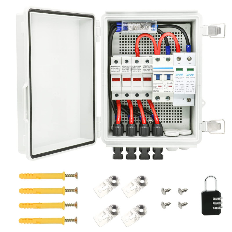 Liutaowmx 4 String Solar Combiner Ip65 Waterproof Pv Combiner For On/Off Grid