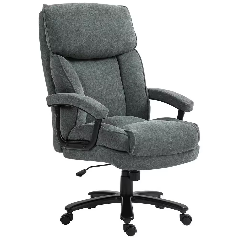 Polyester Office Chair, up to 450 Lbs. Executive Home Chair with Adjustable Heig