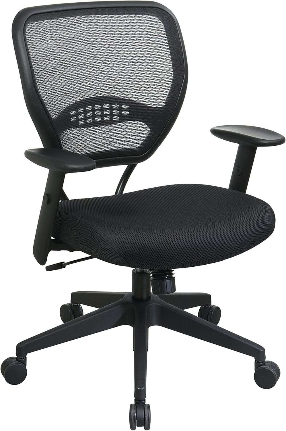 Ergonomic Black Office Chair with Adjustable Back and Lumbar Support