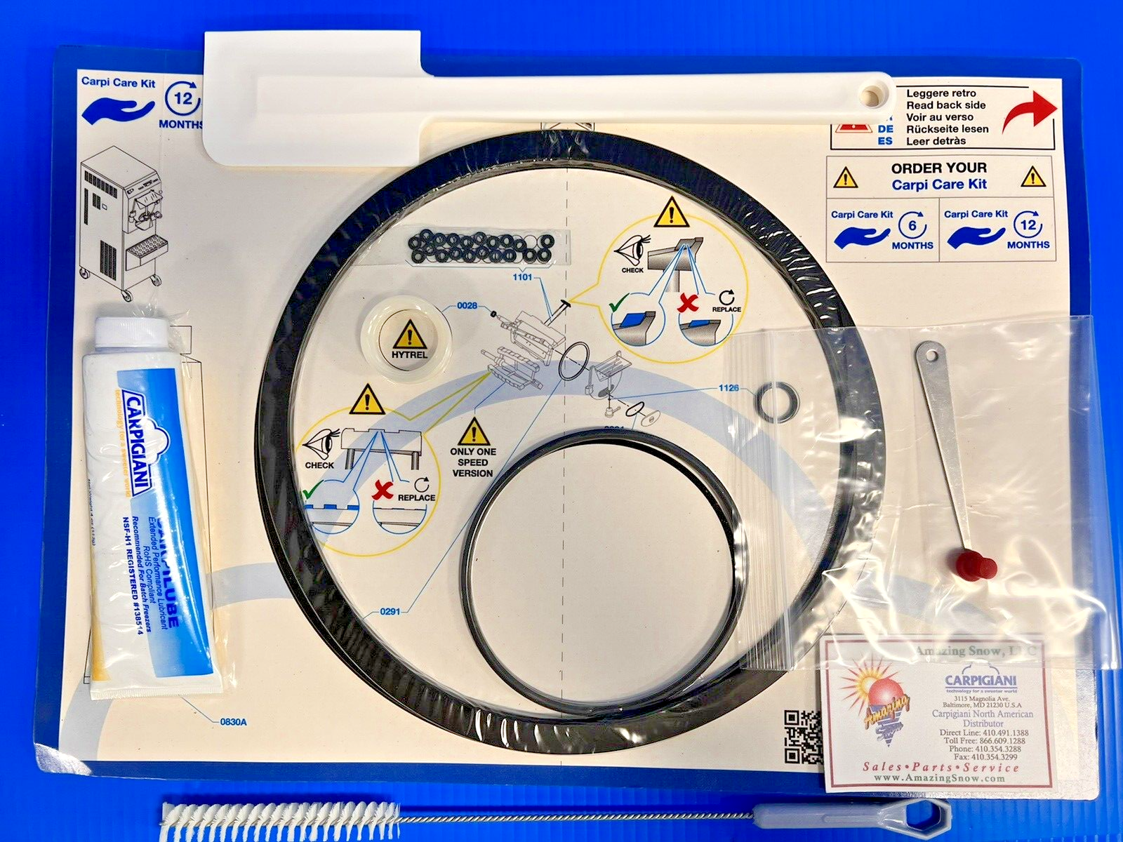 Carpigiani Parts Batch Freezer Complete LB 302 RTX Tune Up Kit