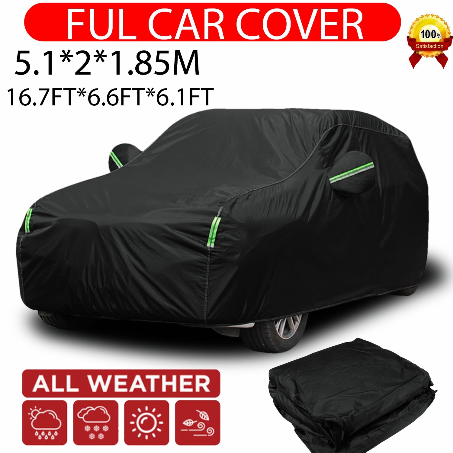 For Porsche Cayenne Full Car Cover Outdoor Waterproof Sun All Weather Protection