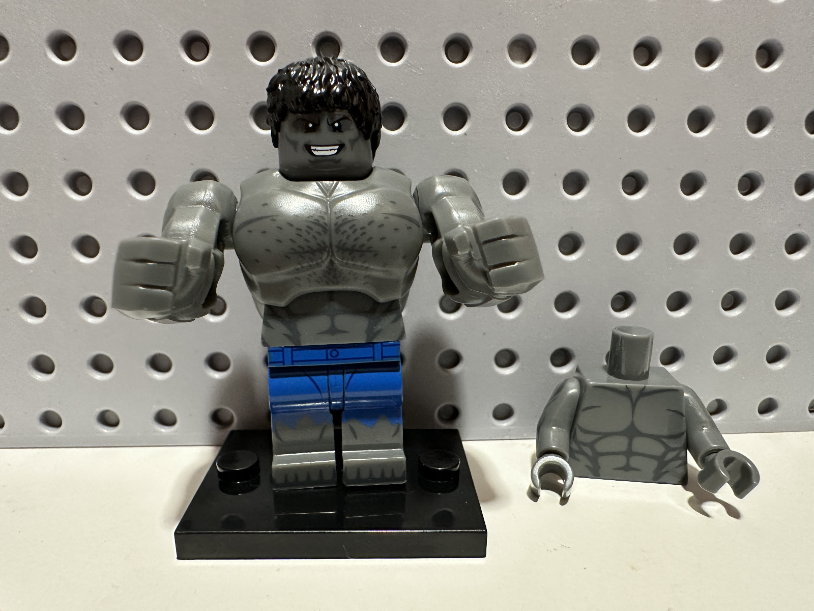 LEGO Marvel Gray Hulk Custom Minifigure