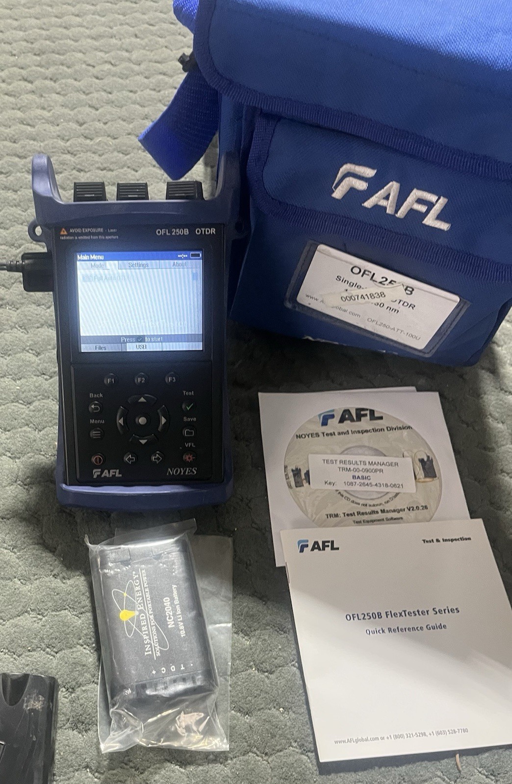 AFL Noyes OFL 250B OTDR OFL250B FlexTester MODEL: OFL250B-100U 1310/1550
