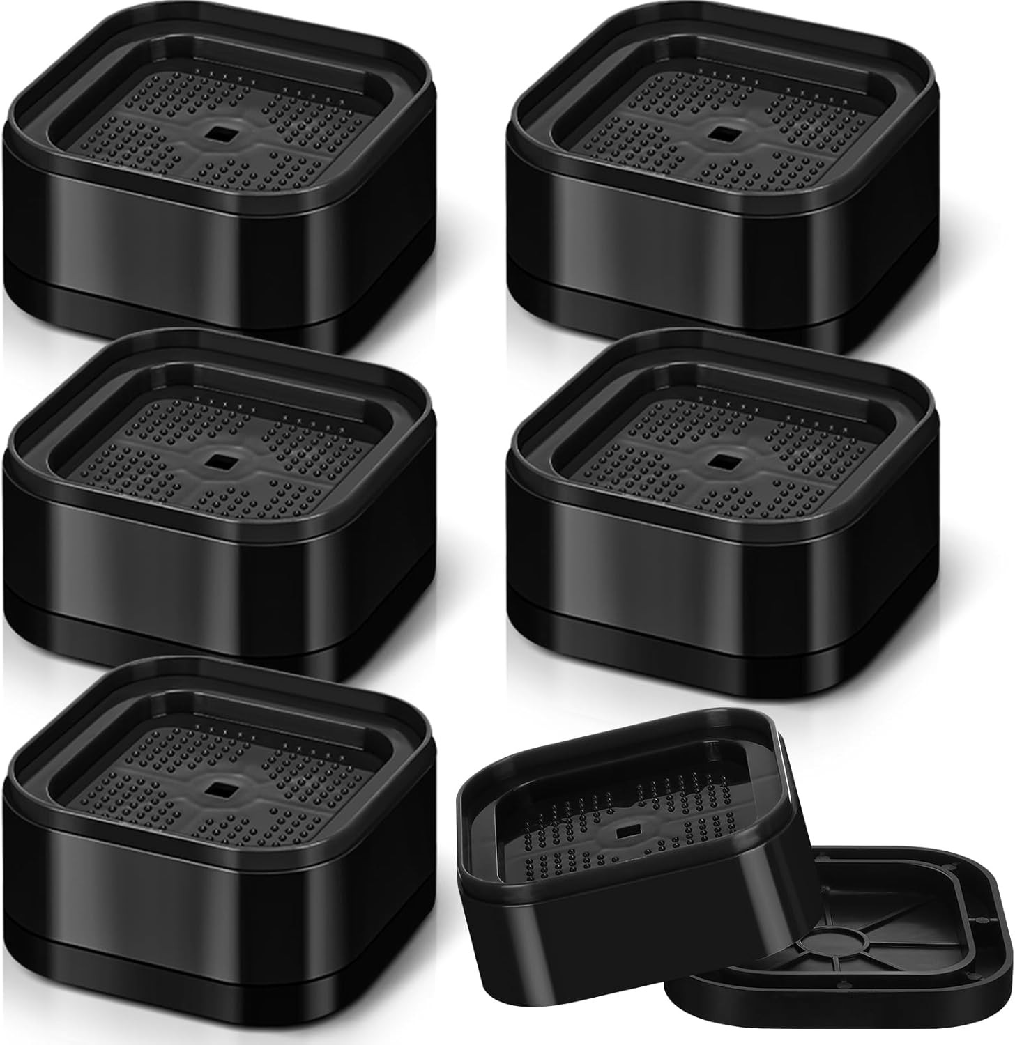 16 Pack Furniture Risers Adjustable Bed Risers Desk Leg Risers 1.38" Stackable H