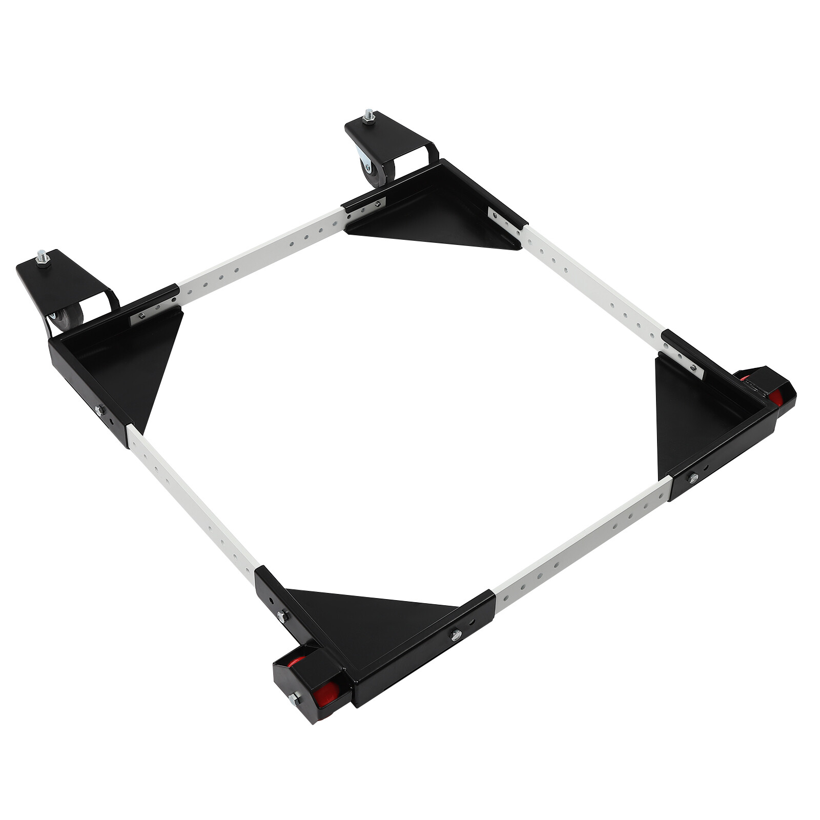 600lbs Adjustable Mobile Base Heavy Duty Rectangular Mobile Base w/ Wheels