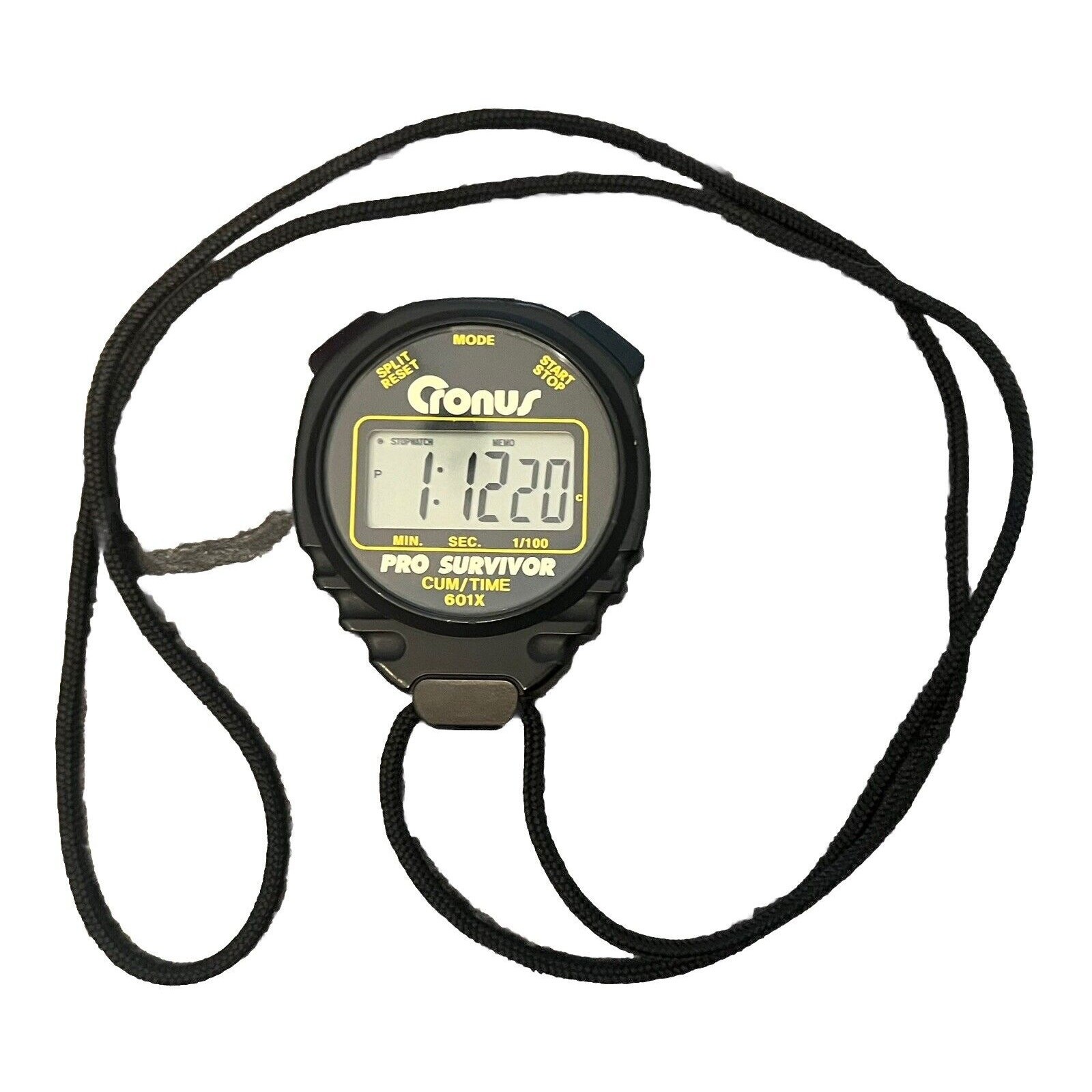 VTG Cronus Pro Survivor Stopwatch Stop Watch Timer Clock -WORKS! New Battery!