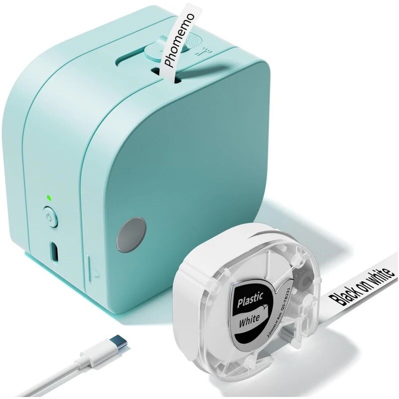 Phomemo P12 Wireless Label Printer Teal Color Bluetooth