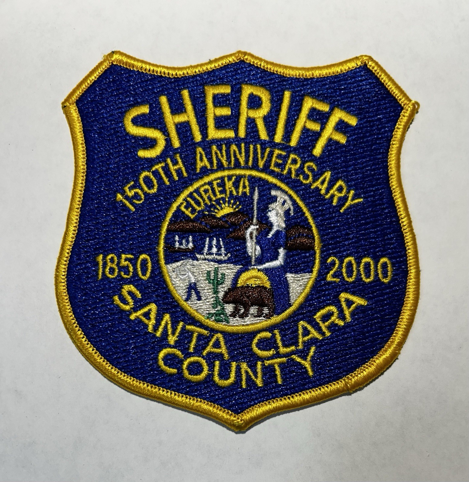 CALIFORNIA SANTA BARBARA COUNTY SHERIFF PATCH 150 ANNIVERSARY 1850-2000 #PDD31