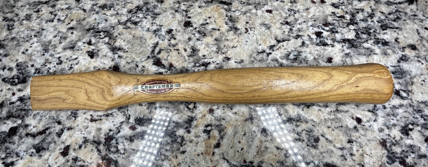 Vintage Craftsman Wood Hammer Hatchet Handle 14" Wood Handle NOS