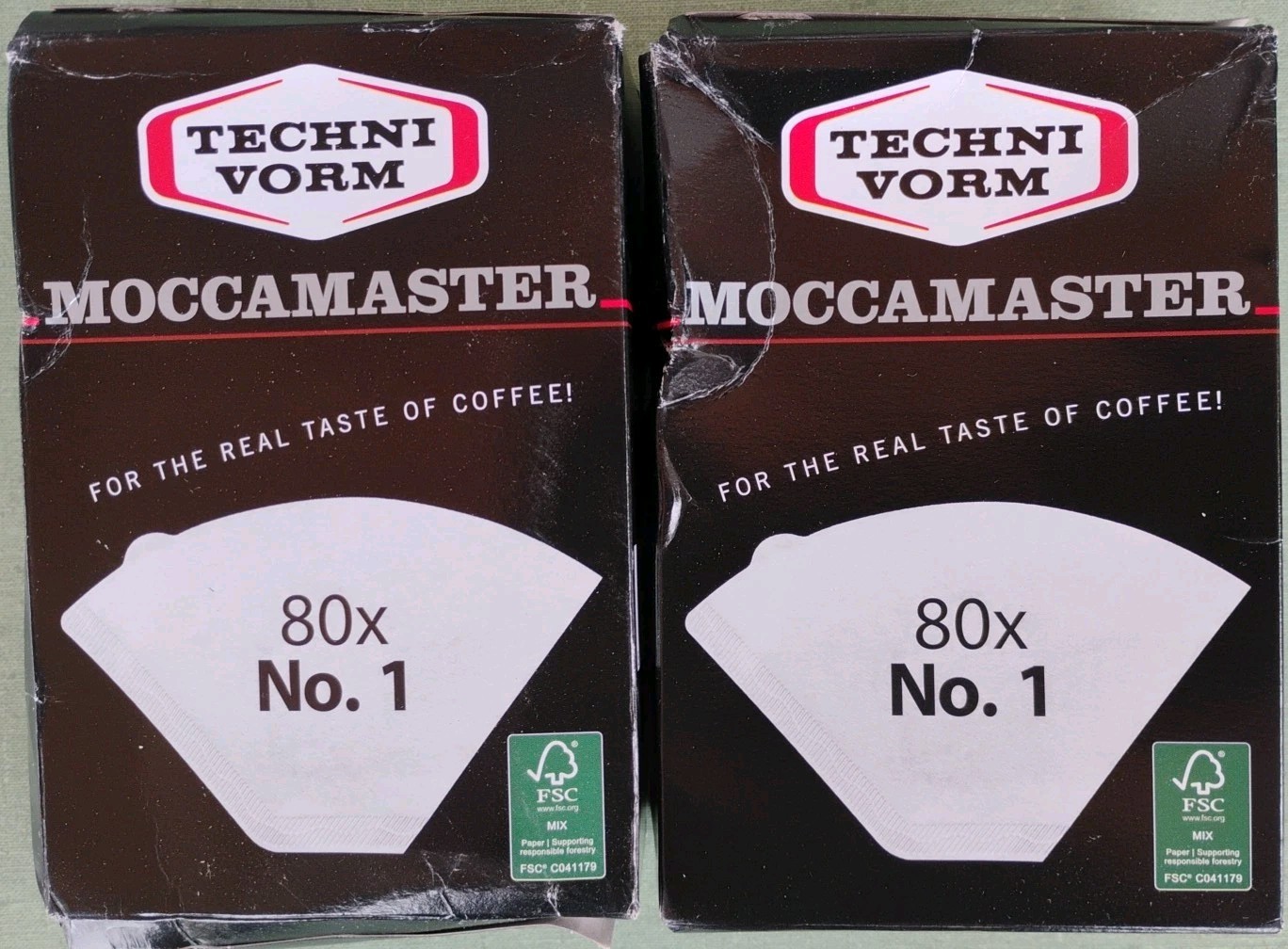Moccamaster #1 Cup-One Filters White Paper 2 80-Count Boxes Damaged Box