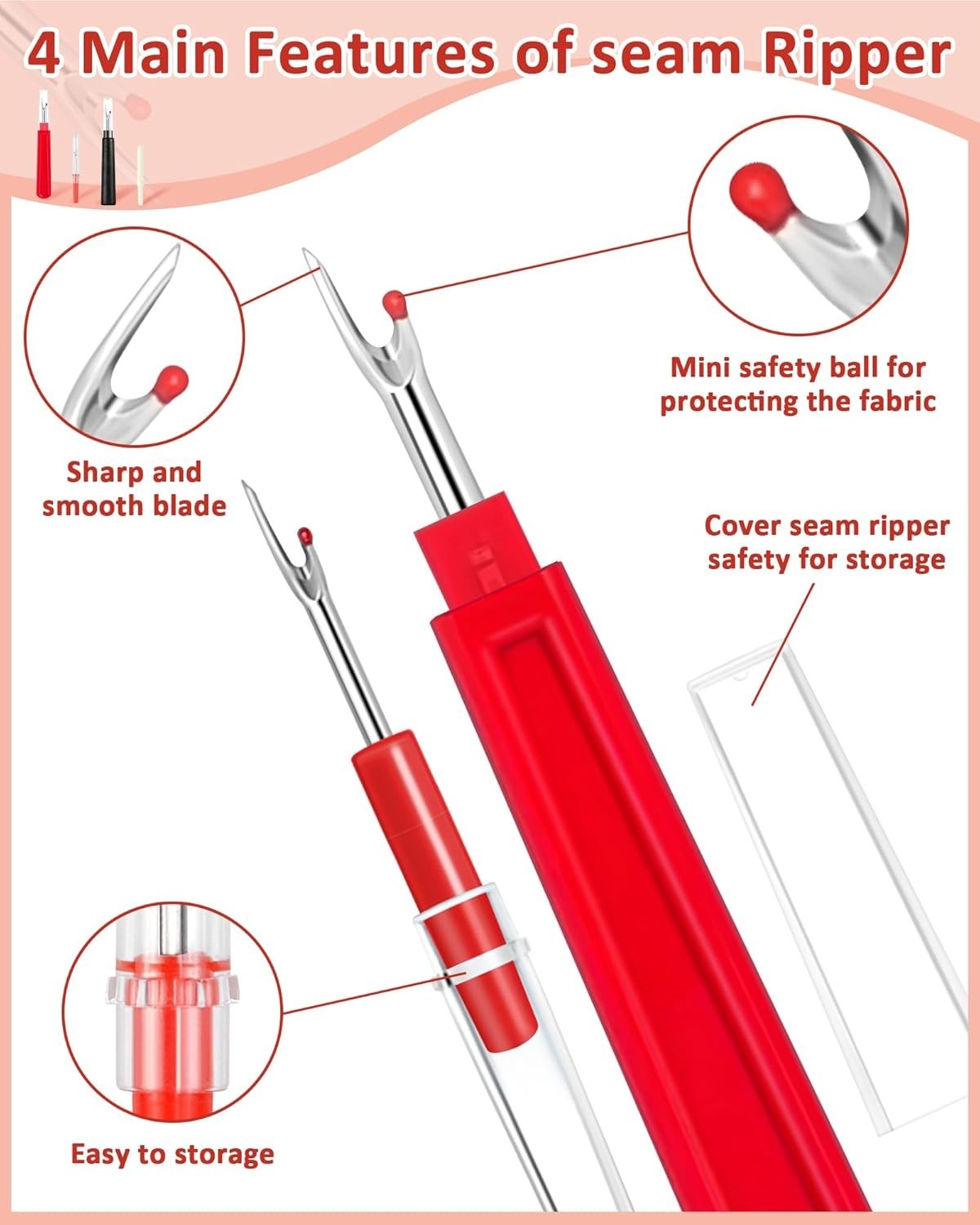 Complete Seam Ripper and Scissors Set – Essential Tools for Sewing Projects