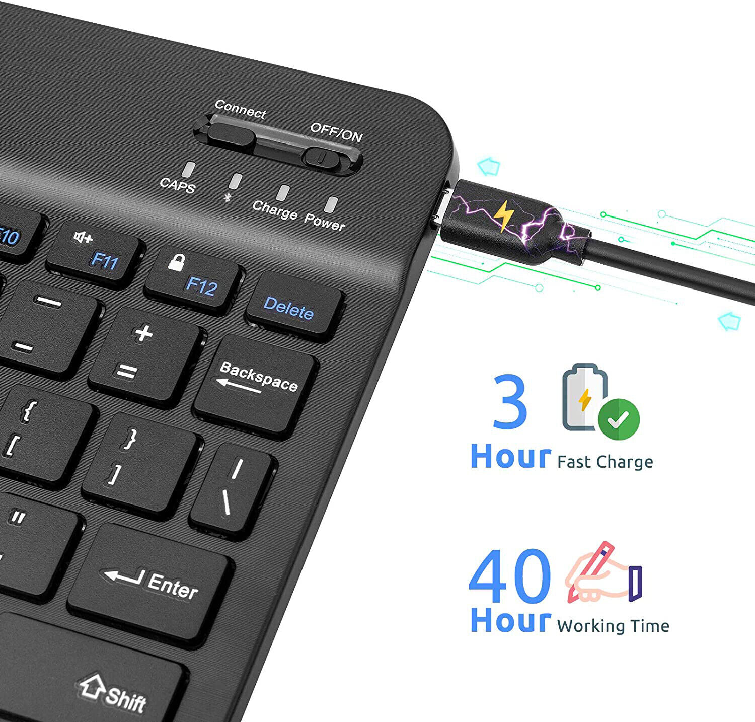 Wireless Bluetooth Keyboard and Mouse Waterproof For Apple iPad Mac PC Computer