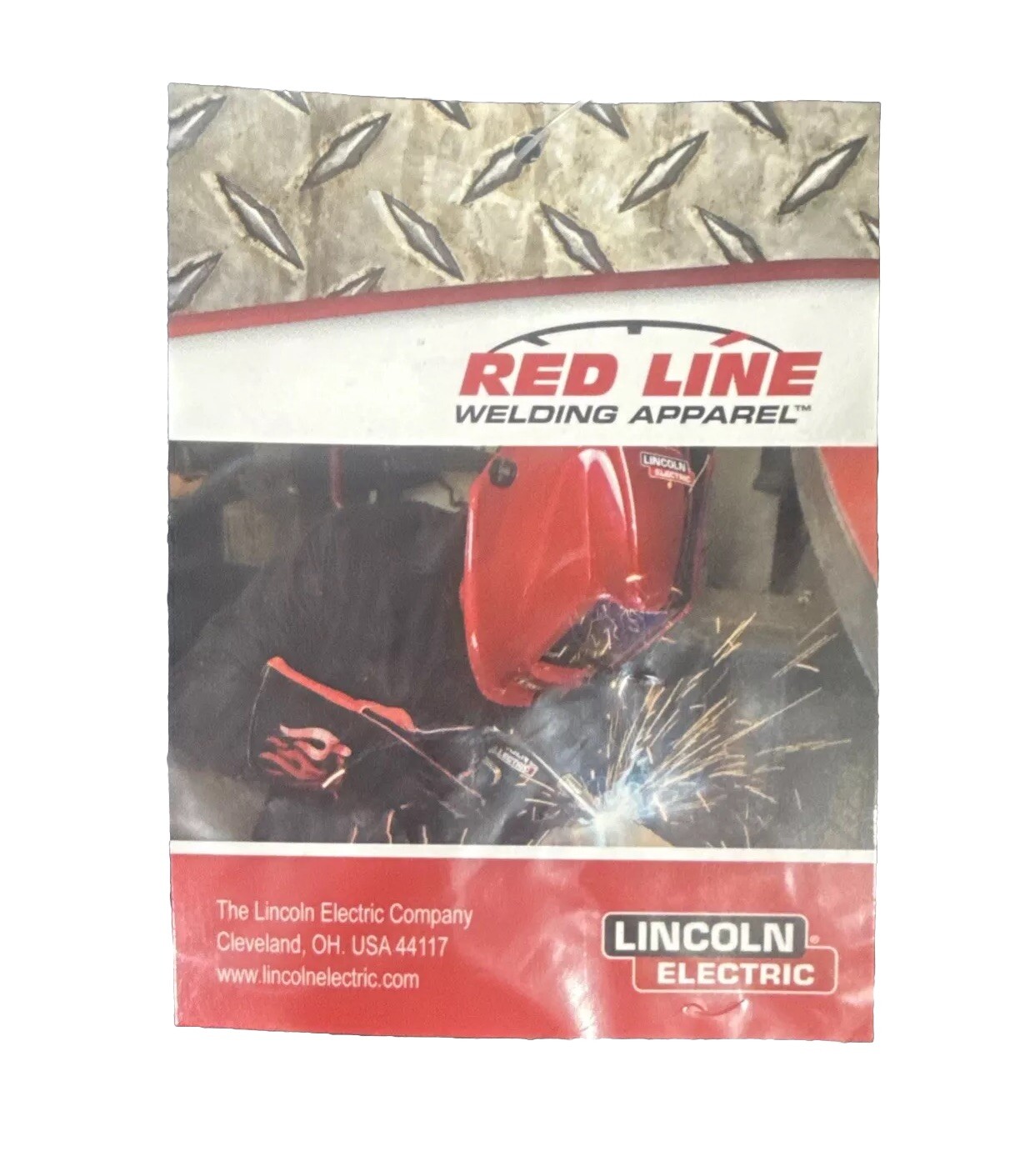 Lincoln Electric K3106-XL Traditional Split Leather-Sleeved Welding Jacket.