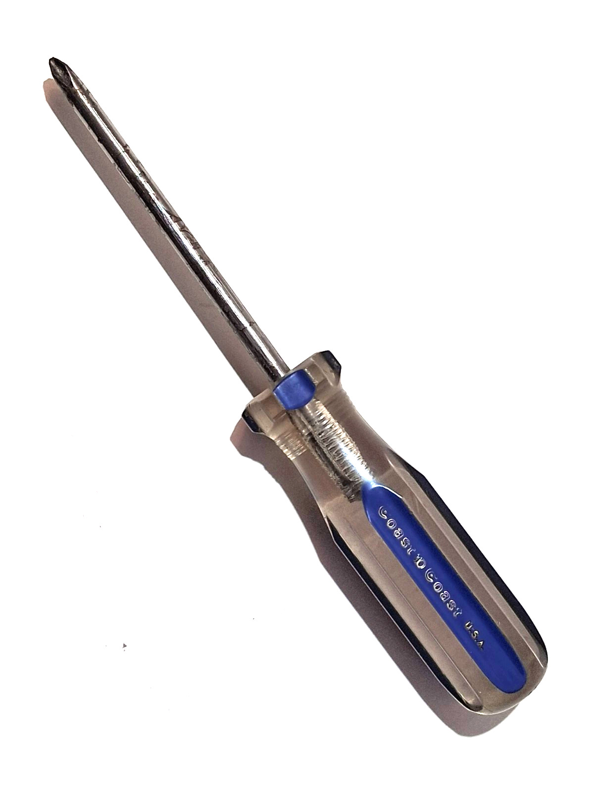 VINTAGE COAST TO COAST SCREWDRIVER 1/4 X 4" PHILLIPS #2 BLADE 900-9651 PLASTIC