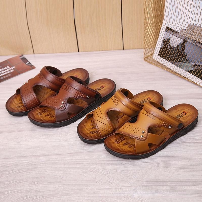 Mens Sport Closed Toe Sandals Summer Leather Shoes Beach Fisherman Flat Slipperr