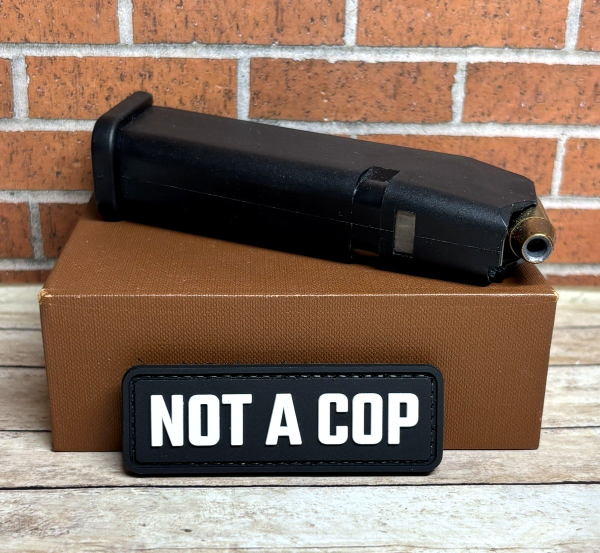 Tactical PVC Patch - Not A Cop Patch - Hook Backed Morale Patch