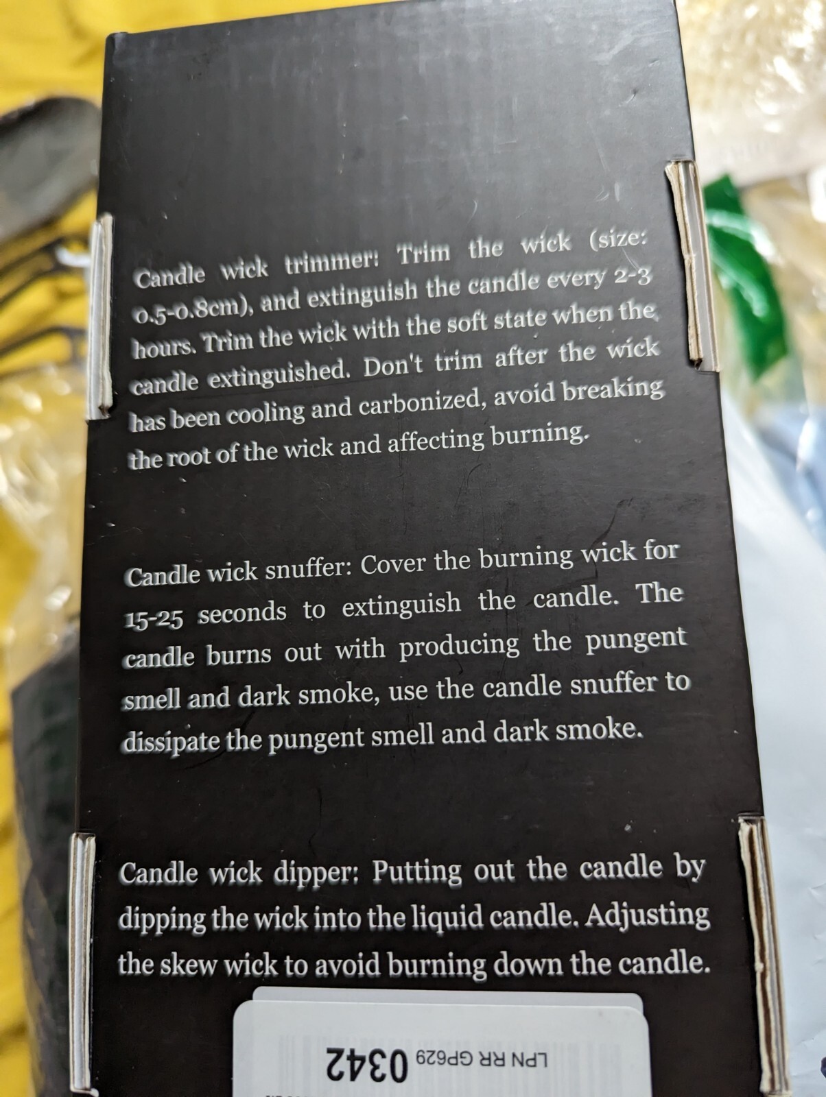 candle tools/accessory set