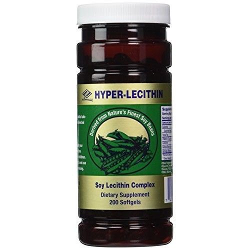 Hyper Lecithin +Ginkgo+OPC+Vitamin E 618mg 200 Softgels, FRESH  FAST SHIPPING