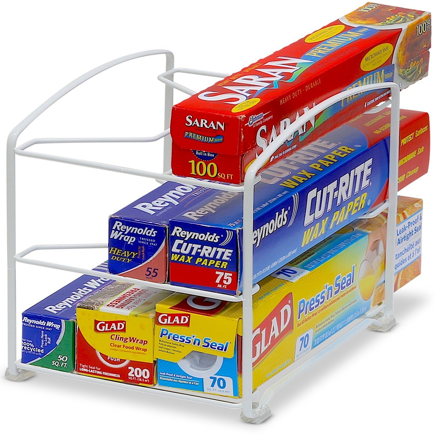 Re Kitchen Wrap Organizer Rack White