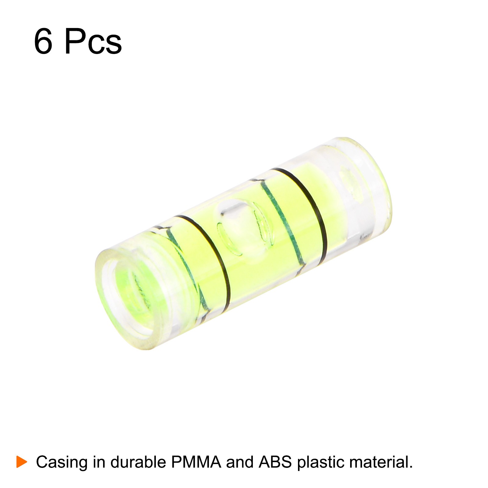 6pcs Small Cylindrical Bubble Level Vials 4.5x12mm Levels Measuring Tools