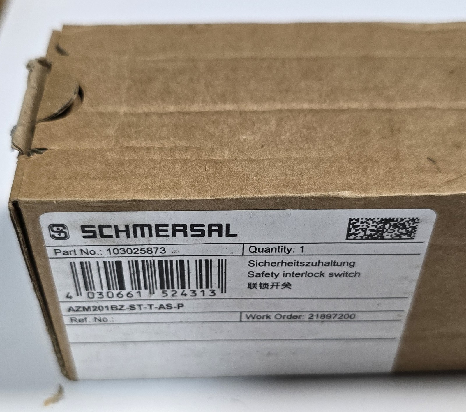 SCHMERSAL AZM201BZ-ST-T-AS-P Solenoid Interlock 103025873