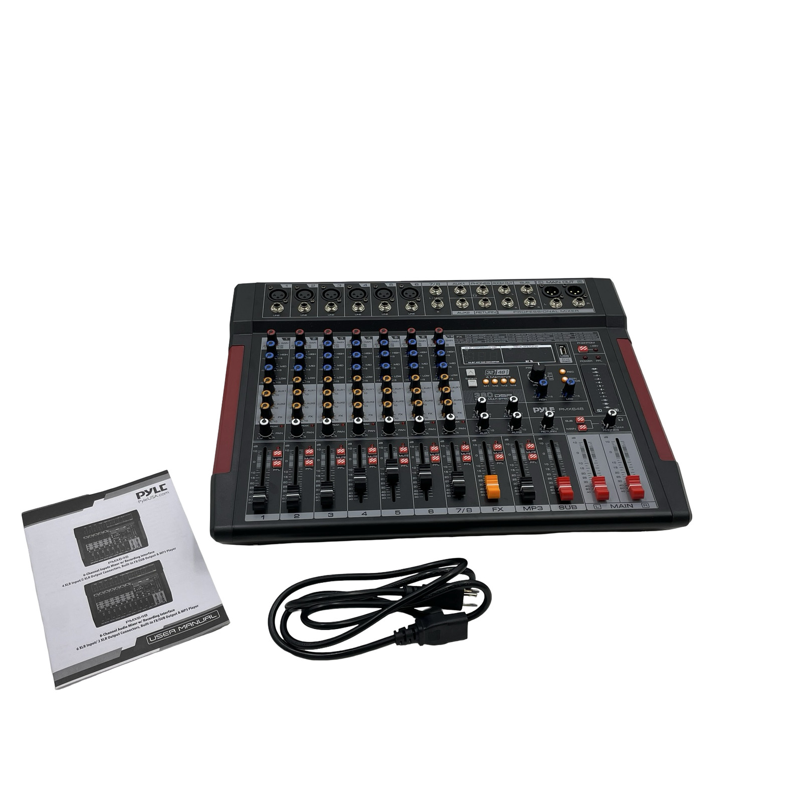 Pyle PMX648 Professional DJ Audio Mixer Controller 8-Channel DJ Controller