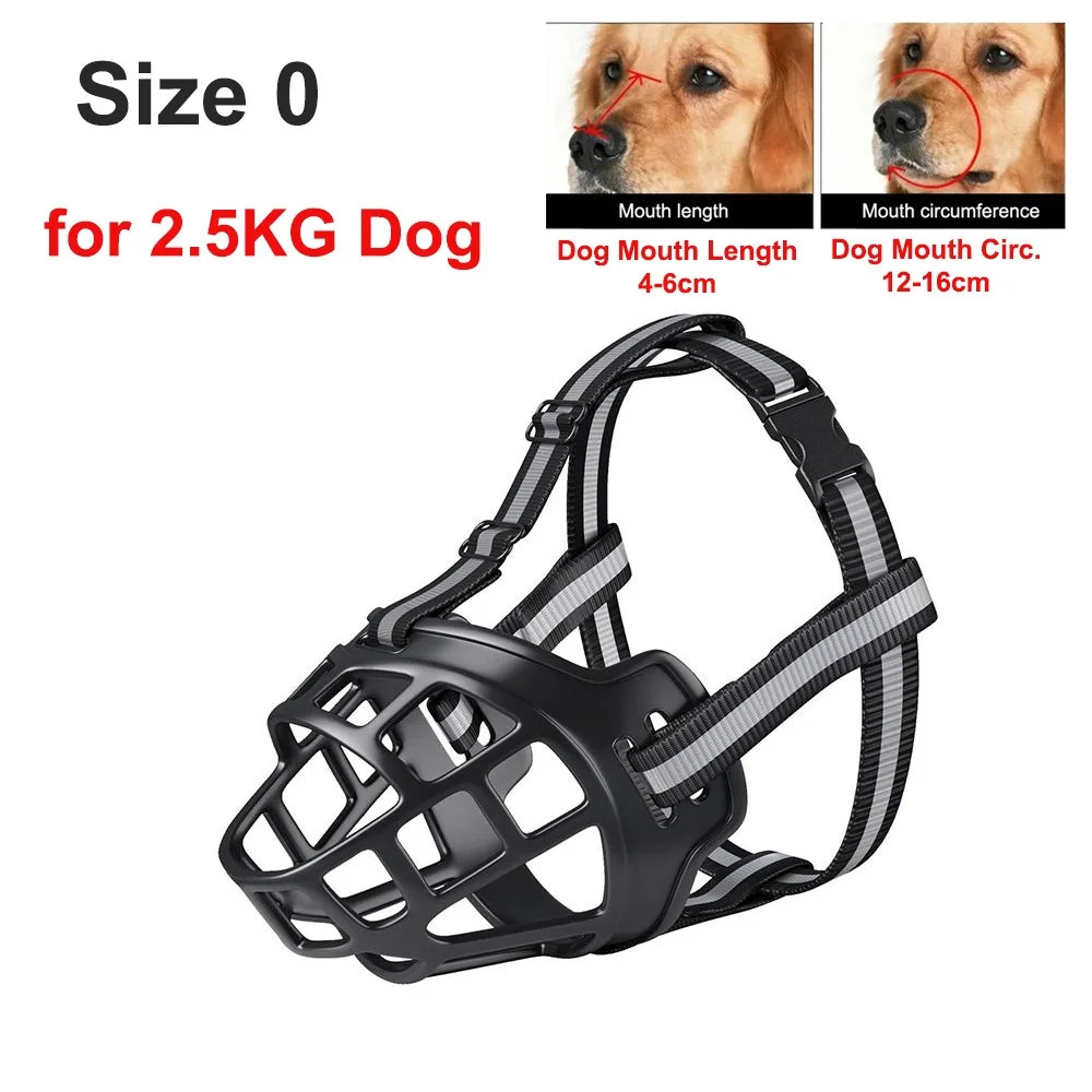 Durable Anti-biting Adjustable Dog Muzzle Can Drink Water with Reflective Strip