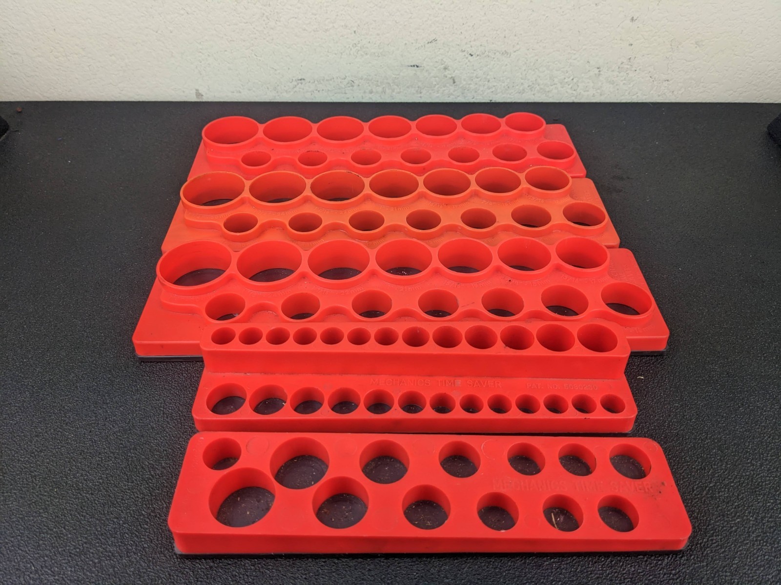 Mechanics Time Saver 1/2 3/8 1/4 Magnetic Socket Holders Organizer Lot
