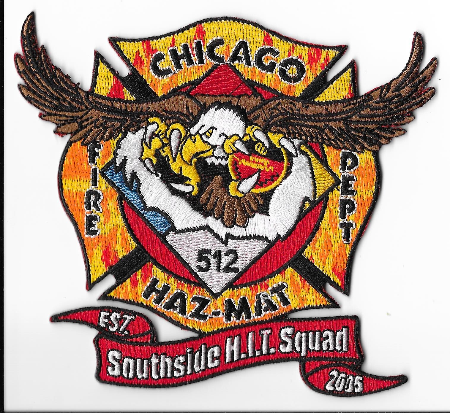 Chicago Fire Department, Illinois Haz-Mat Southside H.I.T. Squad Patch V1