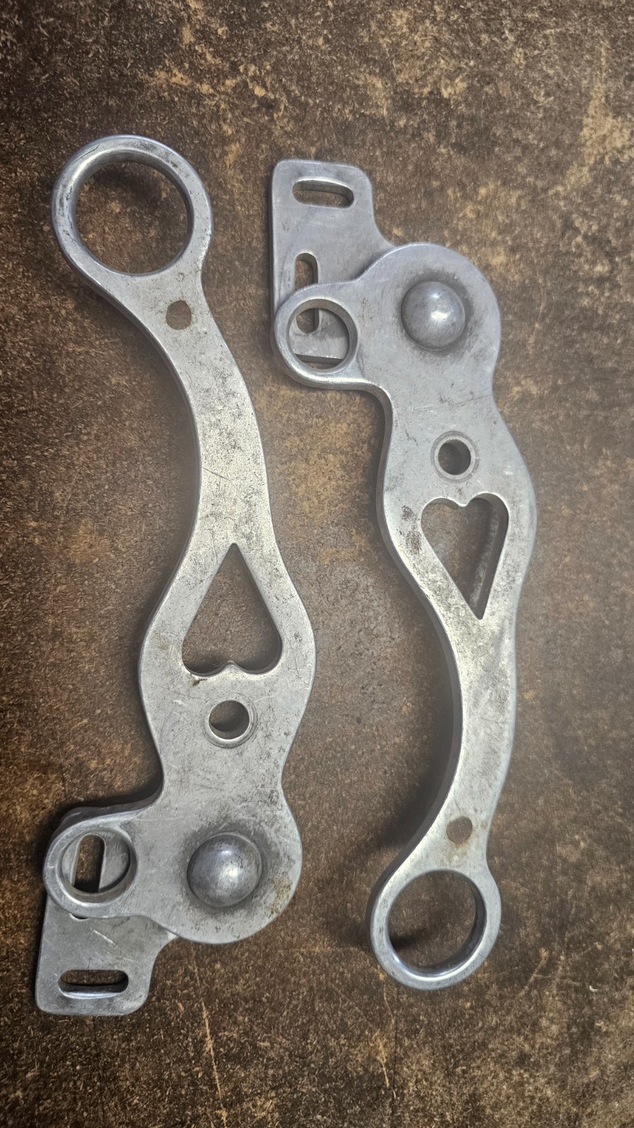 Vintage Crockett Used Mechanical Hackamore Aluminum Hearts