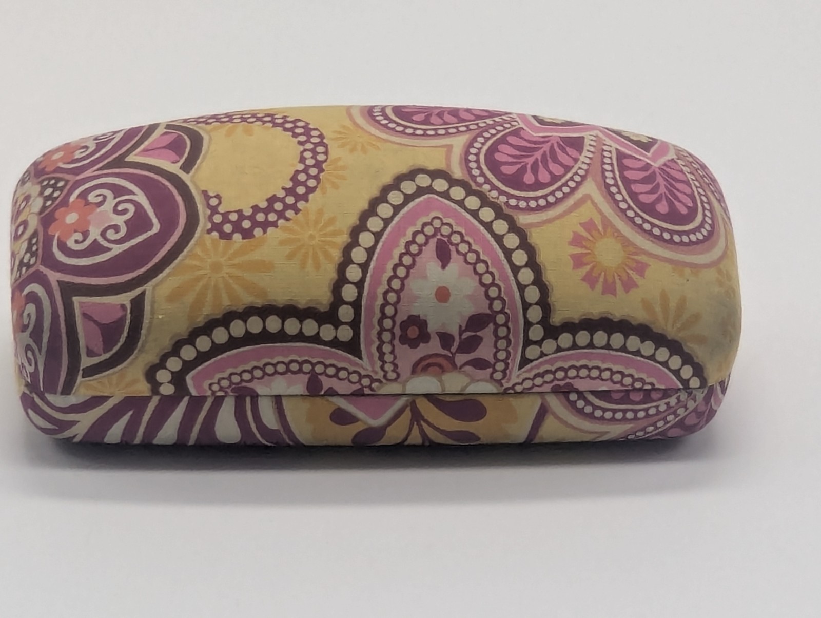 Vera Bradley Buttercup Hard Shell Glasses Case Floral Yellow Purple Pink White