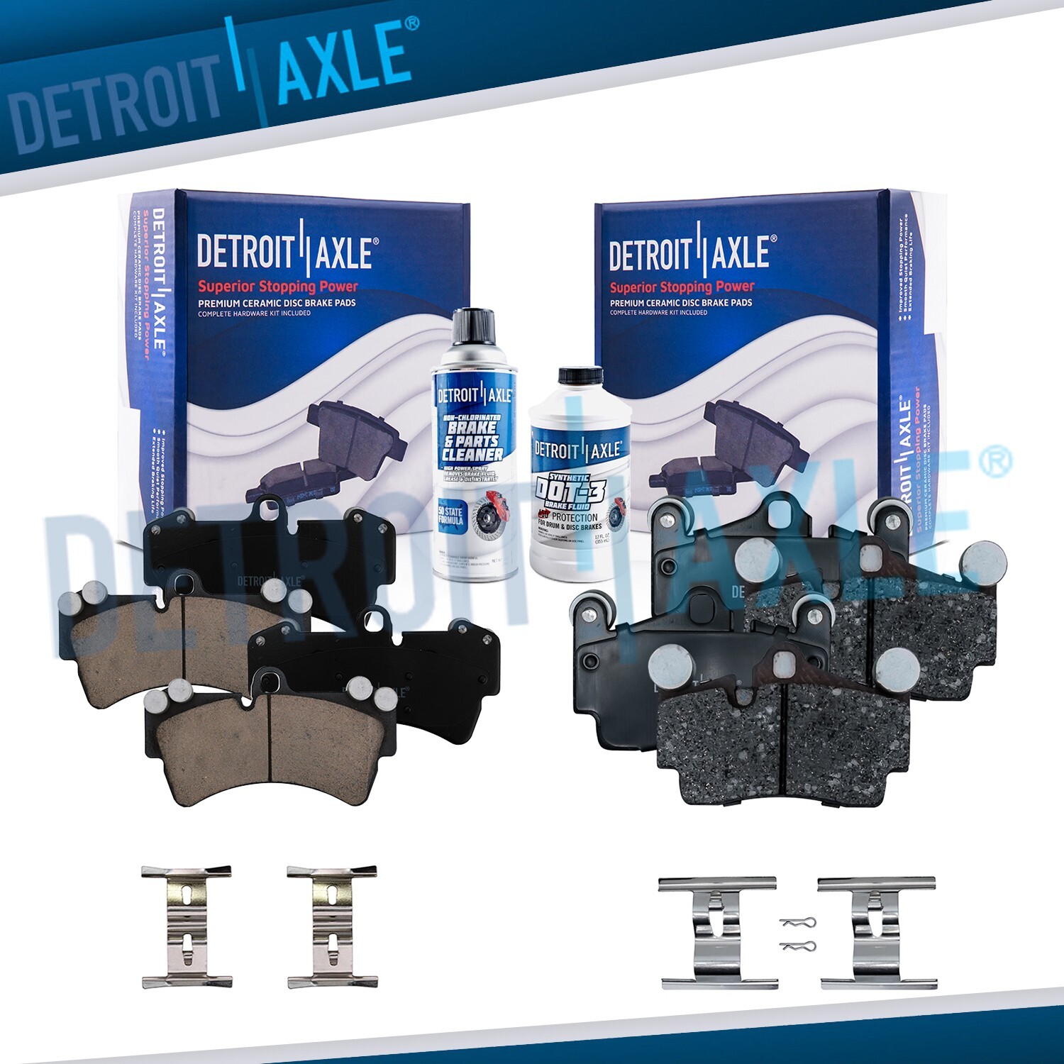 Front and Rear Ceramic Brake Pads for Audi Q7 Volkswagen Touareg Porsche Cayenne