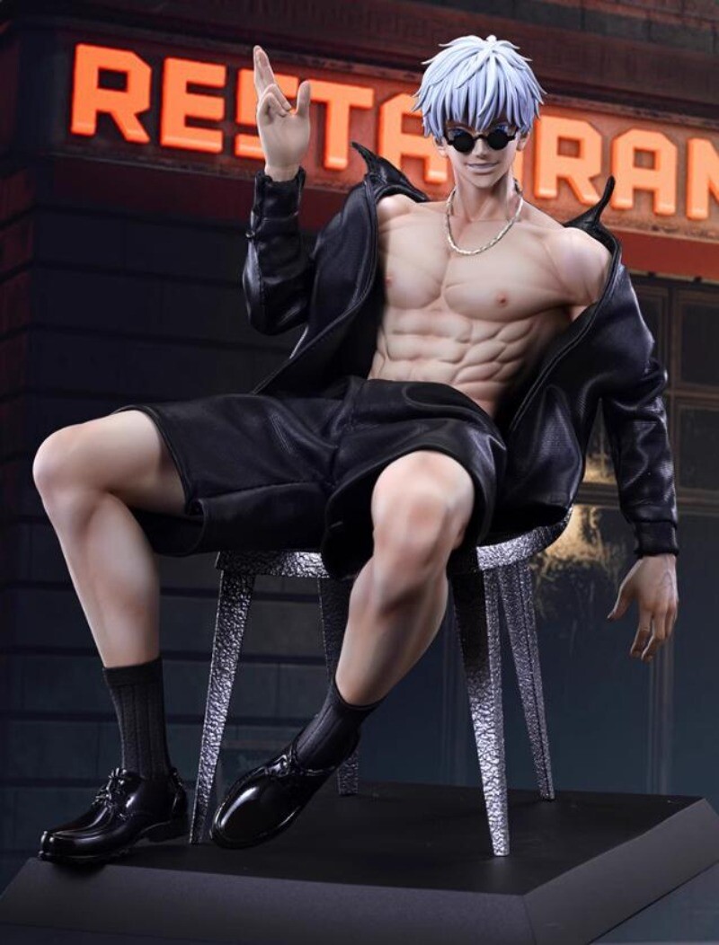 Jujutsu Kaisen Gojo Satoru 1/6 Figure GK Statue Model W/two Heads Collectible