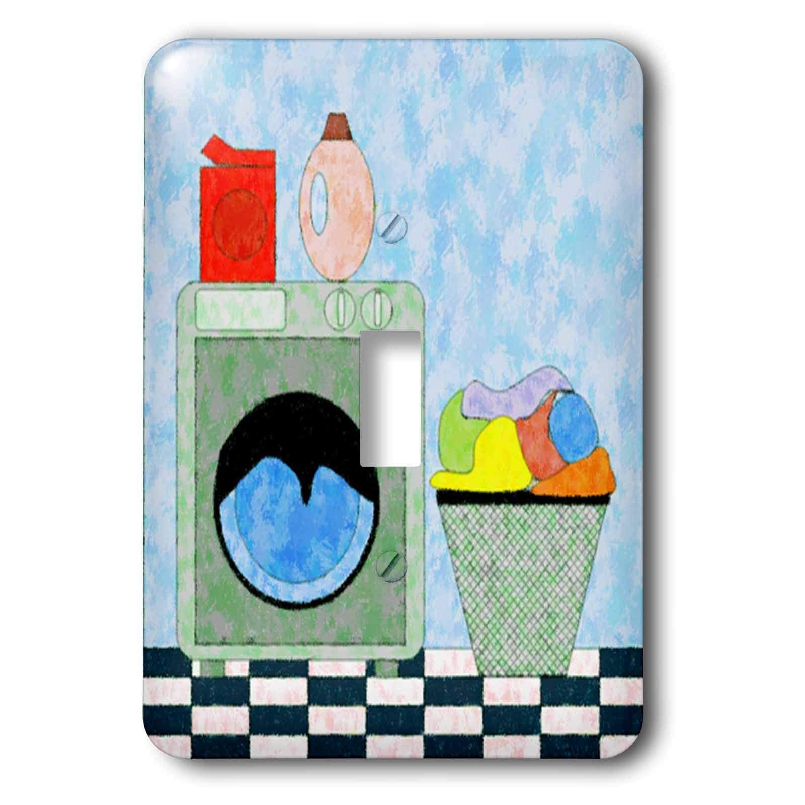 3dRose lsp_44848_1 Red Blue Green Laundry Room Toggle Switch