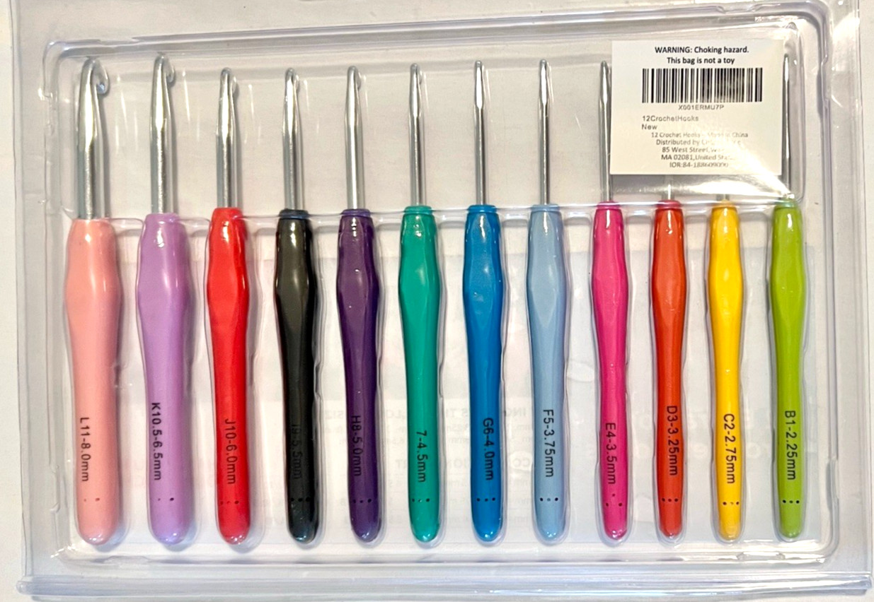 Crochet Hooks Be Craftee Kit 12 Extra Long Multiple Sizes Hobby Arts & Crafts