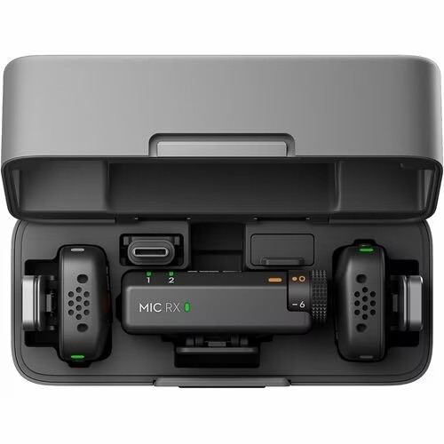 DJI Mic Mini (2 TX + 1 RX + Charging Case) Wireless Microphone for Iphone/Camera