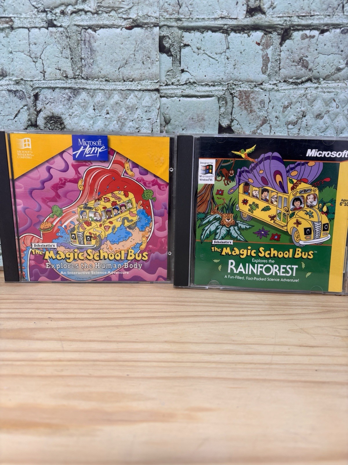The Magic School Bus CD-ROM 2 Disk Lot Including Explores Human Body, Rainforest