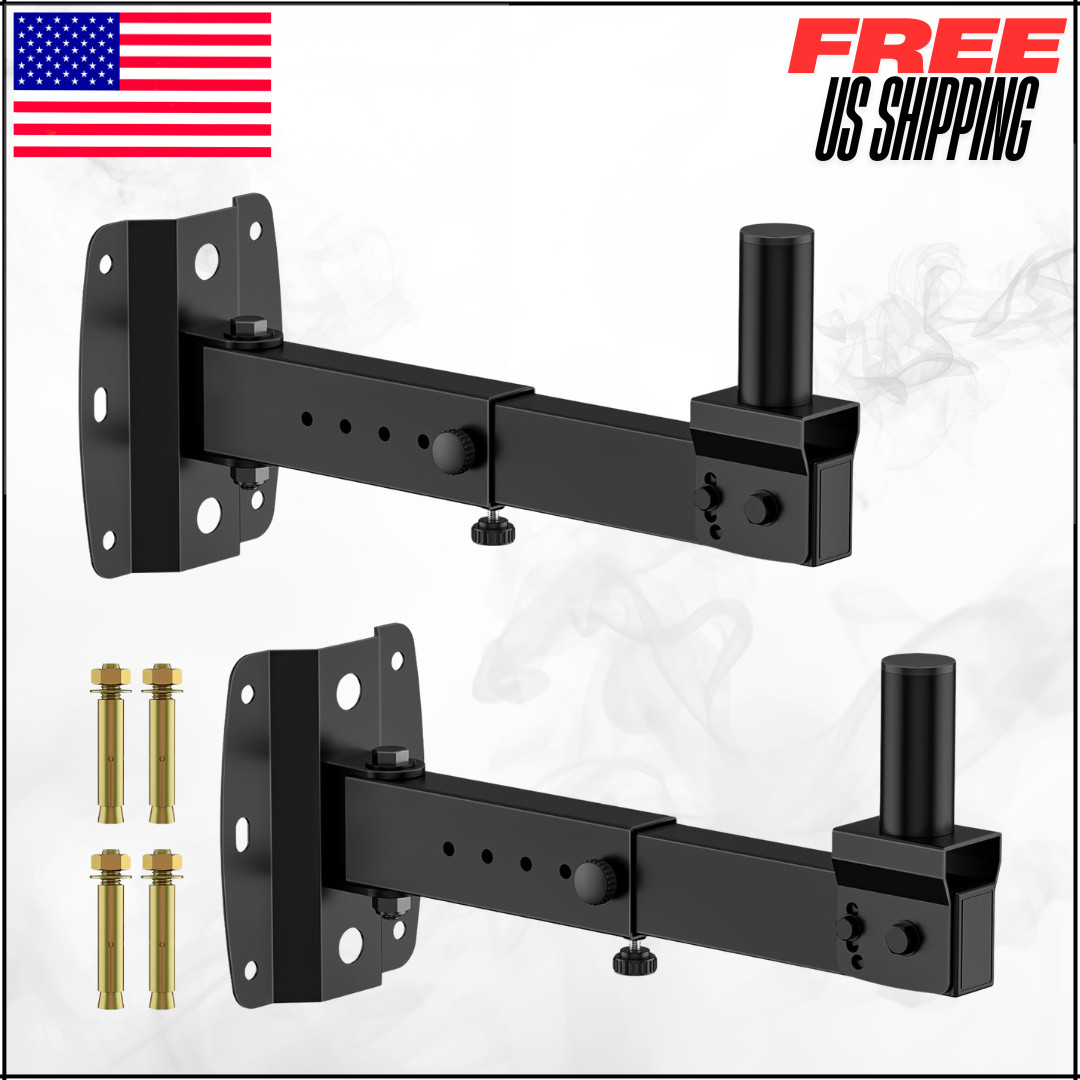 PA Speaker Heavy Duty Wall Mount 110lbs Tilt & Swivel 2PK