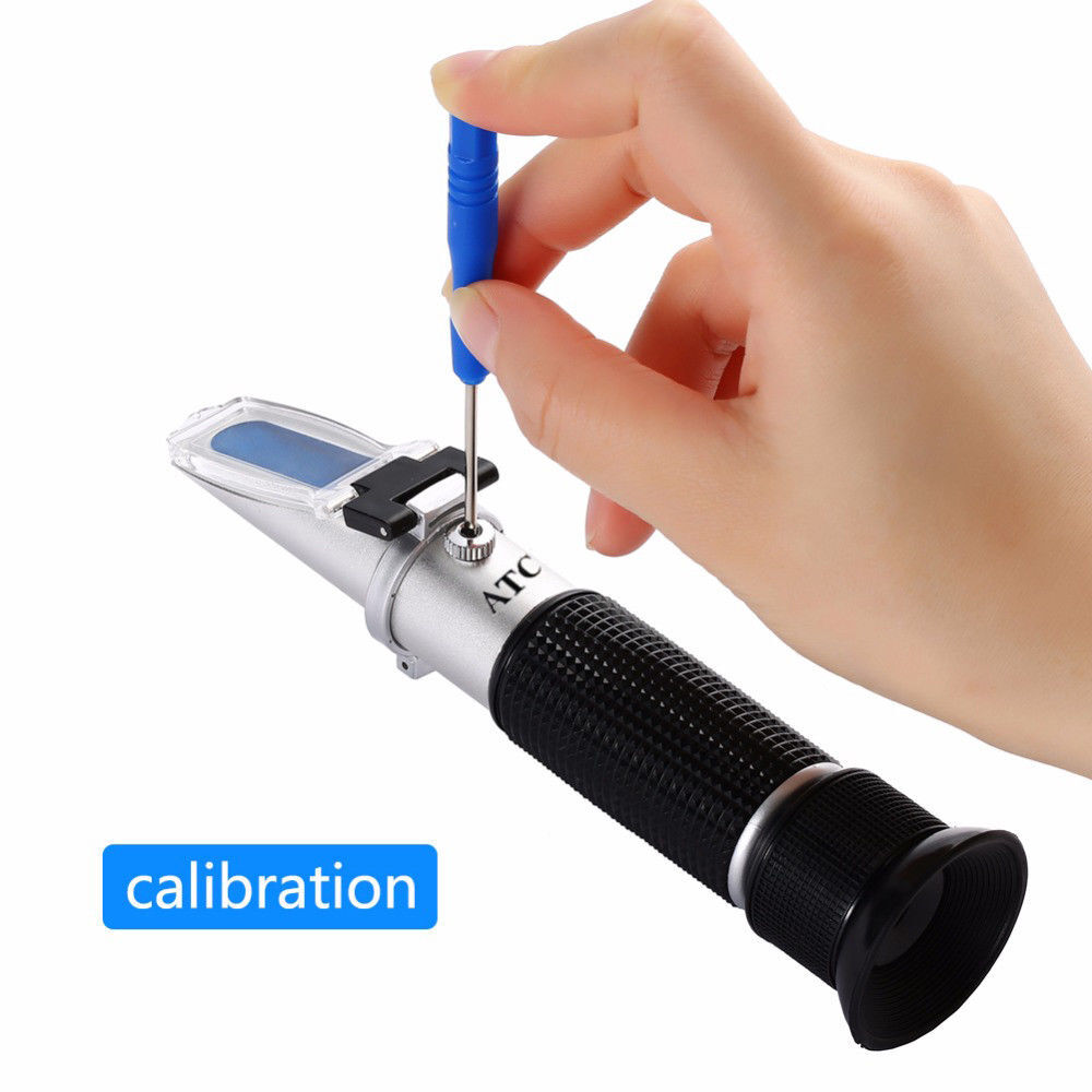 Brix Refractometer 0-32% Brix Meter Refractometer for Testing Sugar Content ATC