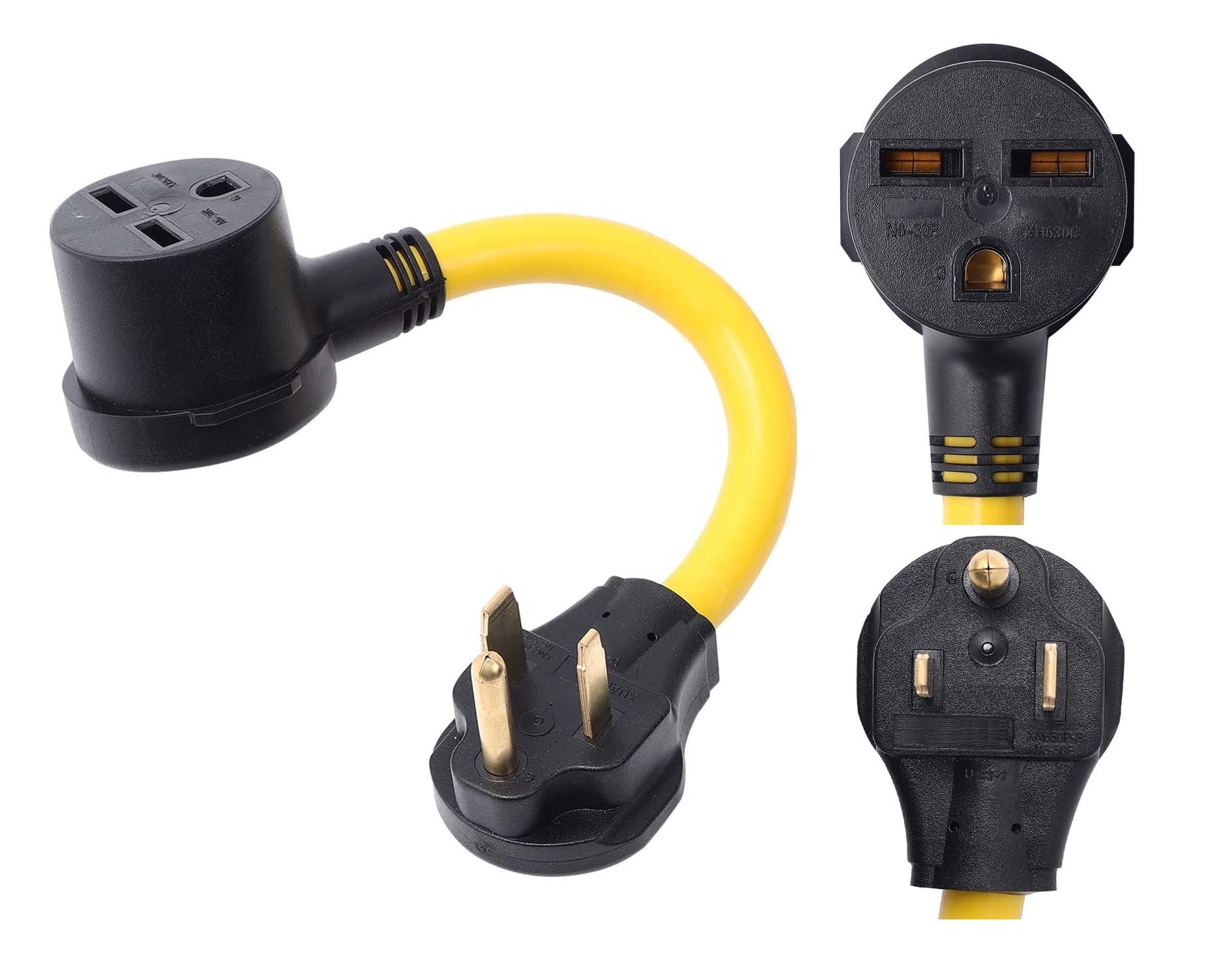 NEMA 6-50P to 6-30R ETL Listed 240V 50 Amp 3 Prong Male Plug to 30 Amp 3 Pron...