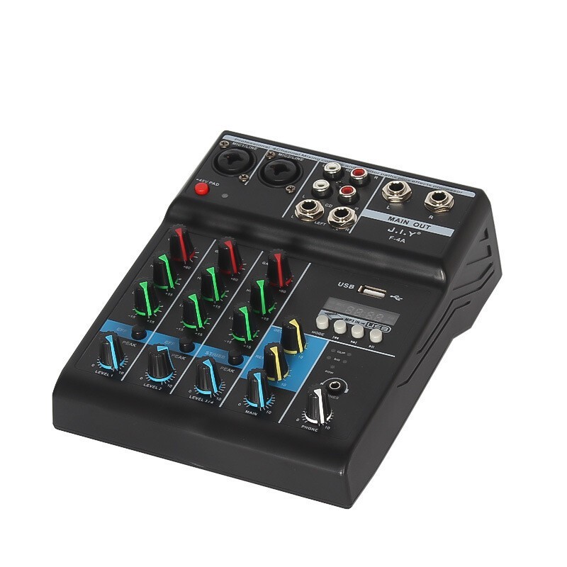 Bluetooth 4-way Tuning Table USB Audio DJ Mixer Reverberation DJ Device