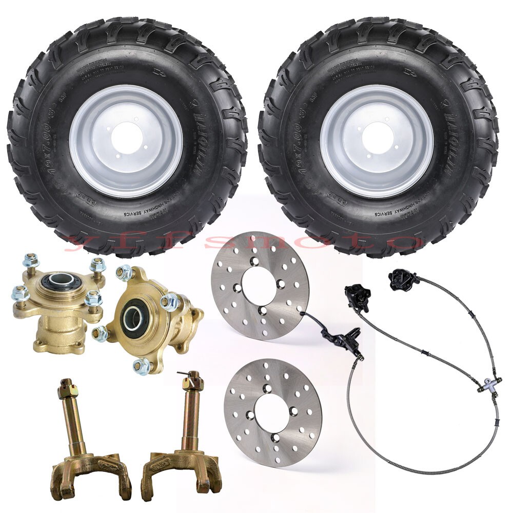 88mm 4 Stud Wheel Hub Front Steering Spindle 8'' Wheels Brake Kit Go Kart Buggy