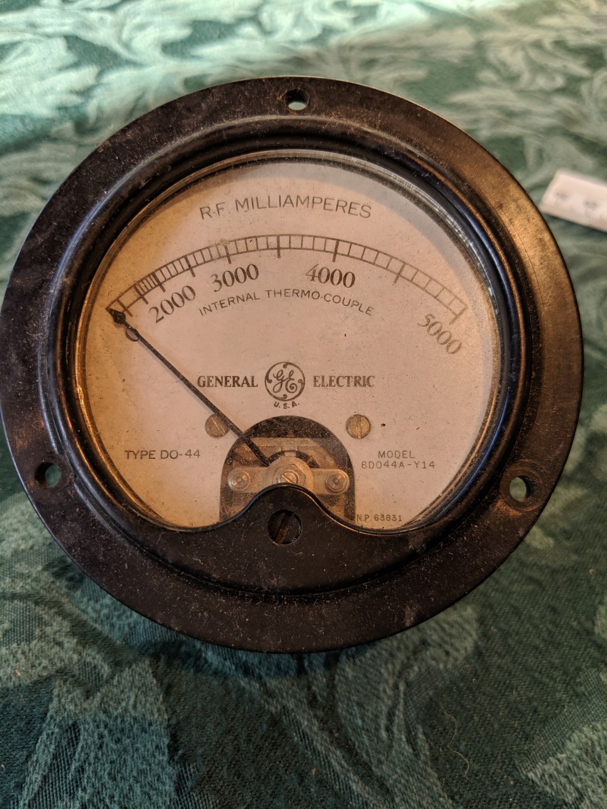 Vintage meter GE General Electric DO-44 meter R-F Milliamperes