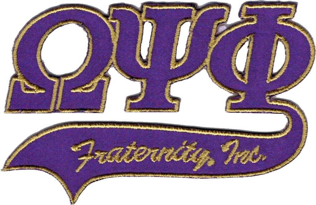 Omega Psi Phi Tail Tackle Twill Iron-On Patch