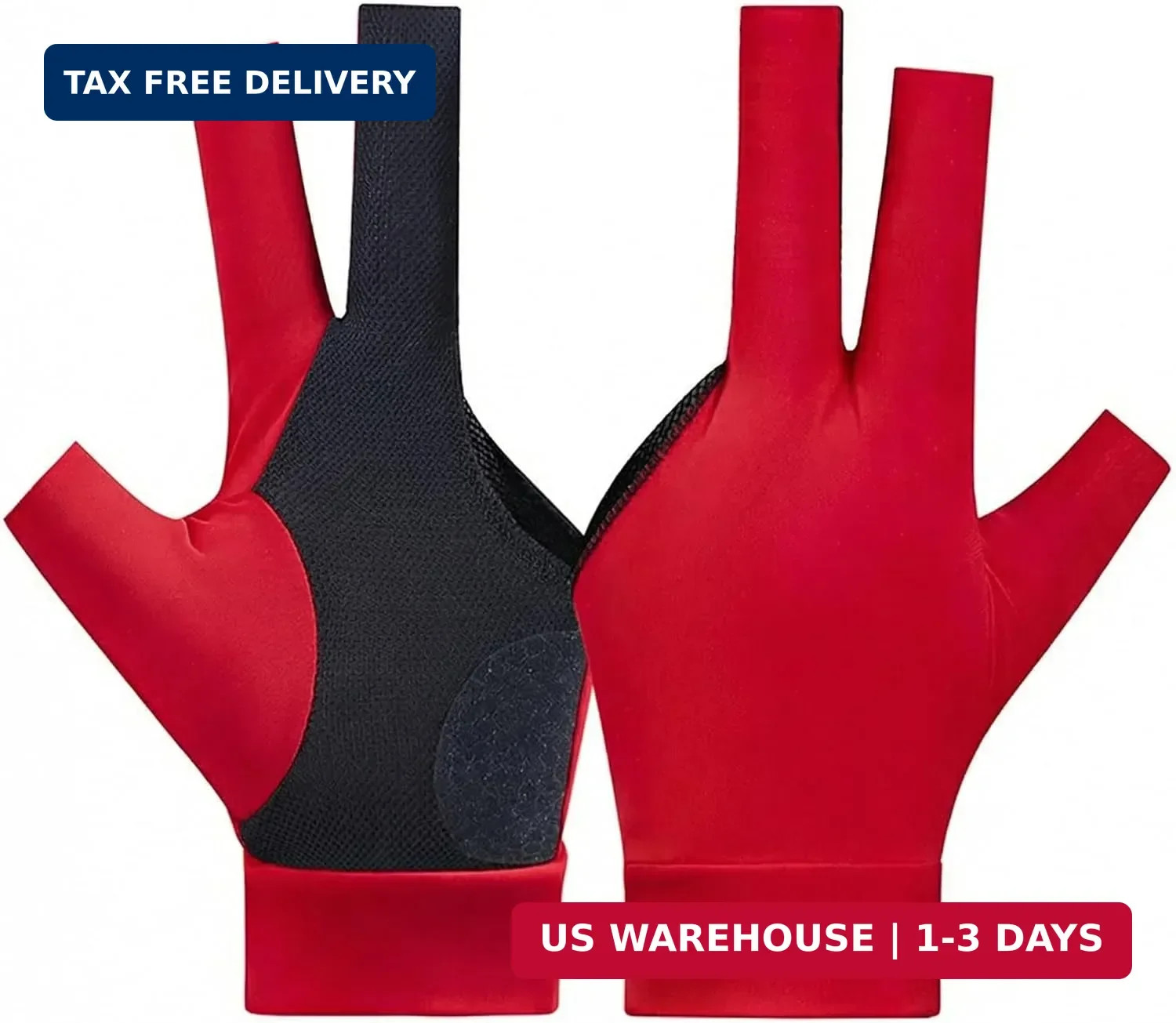 Pool Glove for Billiards, 3 Finger, Left Hand, for Men Players