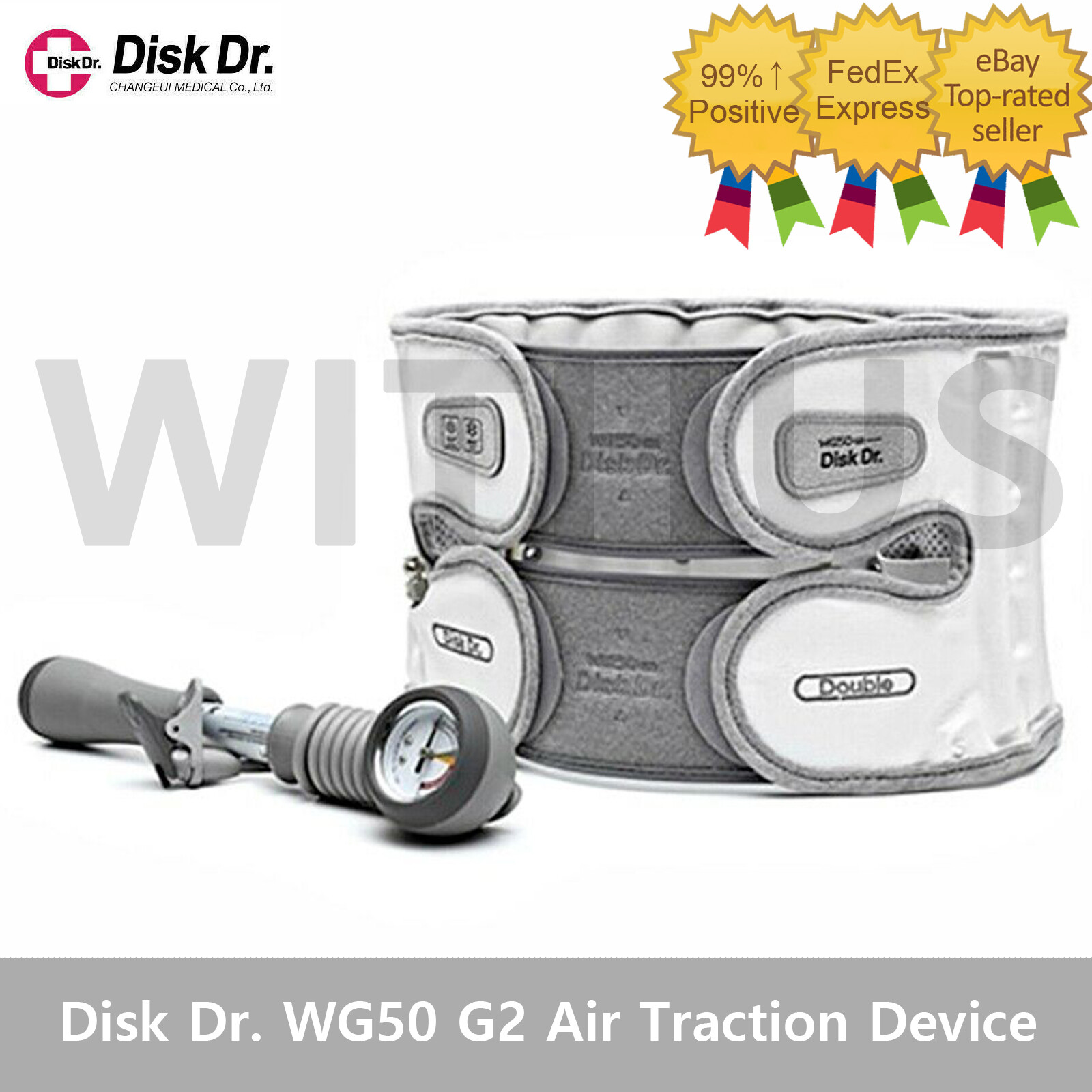 Disk Dr. WG50 G2 Lumbar Waist Air Decompression Traction Inflatable Belt Brace *